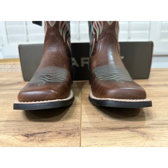 Ariat Women's Round Up Ryder Western Boots Sassy Brown Leather Size 8 NIB Cowboy - Picture 7 of 16
